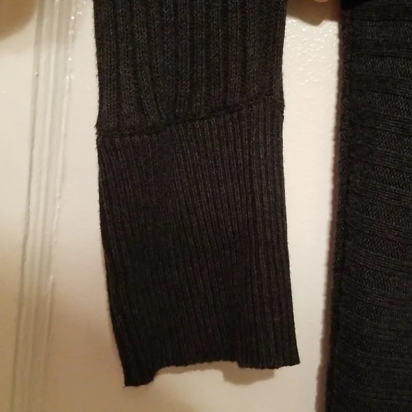 Elegant BLACK RIVET Knitted Dark Grey Dress Long Sleeves w Sequins Women Size S - Picture 8 of 16